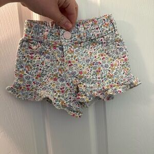GAP Floral Shorts with Ruffle Hem